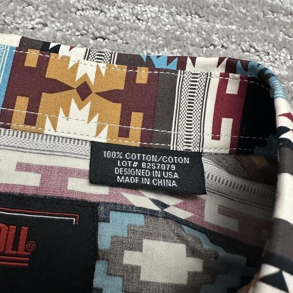 Rock & Roll Denim Modern Aztec Western Men’s Shirt - Picture 9 of 14